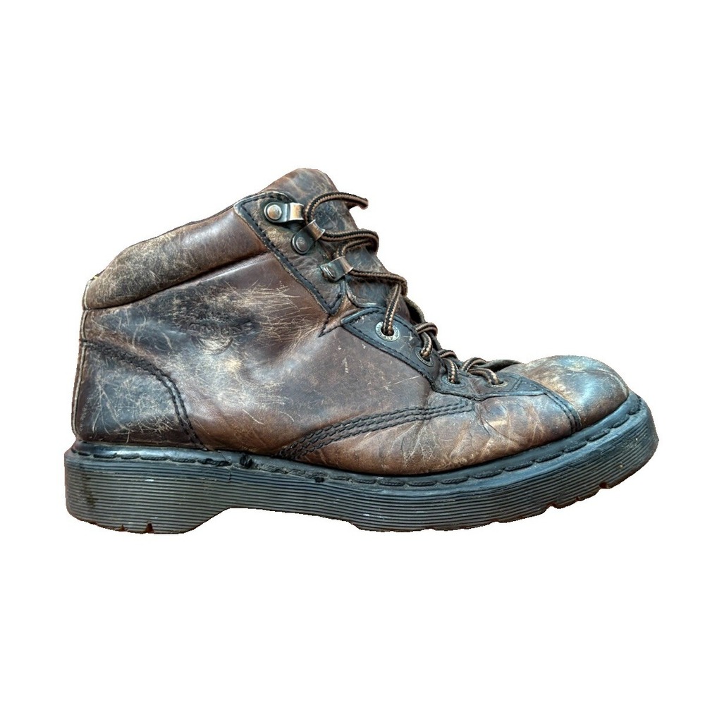 VTG Y2K Dr Martens 8287 Boots Men US 9 UK 8 Brown Leather Chunky Made In England